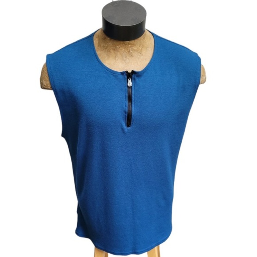 Prana Mens Vest Size XL Blue‎ Sleeveless Breathe Coolmax Shirt